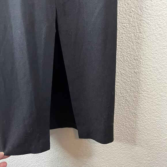 Vintage Scarlett Lace & Embroidered Short Sleeve Black Sheath Dress Size 4P - Picture 7 of 9